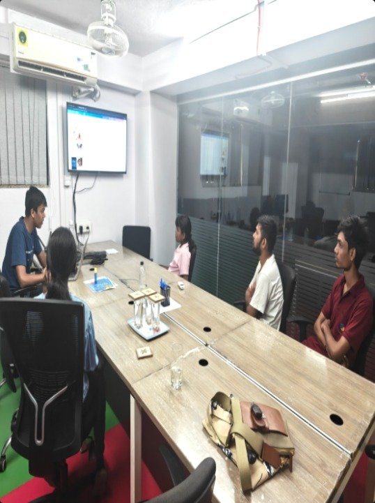 Classroom discussion around a table